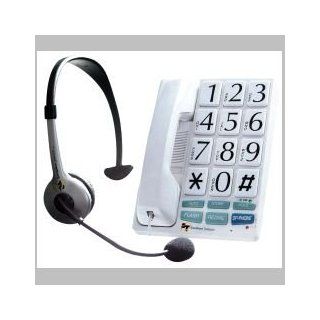 Southern Telecom DP300 Big Button Phone (White) : Electronics