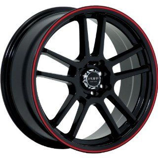 Ruff R354 18 Black Red Wheel / Rim 4x100 & 4x4.5 with a 40mm Offset and a 73.1 Hub Bore. Partnumber R354HK4BF40N73: Automotive