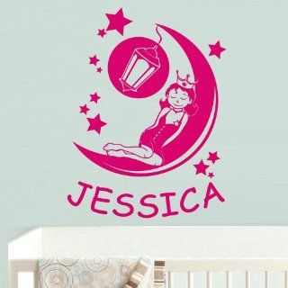 Wall Vinyl Sticker Decals Decor Art Bedroom Design Mural Modern Nursery Kids Baby Custom Name Princess (Z581)  