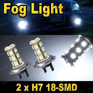 2 PCS Bright White H7 18 SMD 5050 LED Headlight Bulbs For Driving Fog Light / Day Time Running Light DRL: Automotive