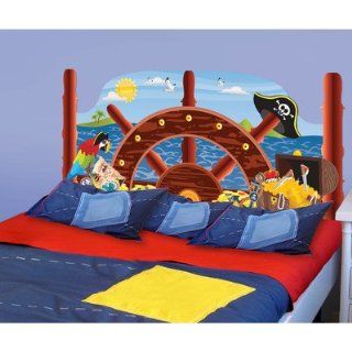 Peel and Stick Pirate Panel Headboard Size: Full   Childrens Headboards