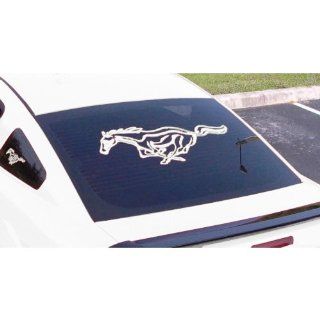 MUSTANG WHITE RUNNING HORSE DECALS 13 x 34 white running horse detailed: Automotive