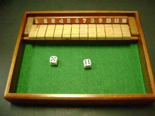 Deluxe Shut The Box, With 12 Numbers And Dice: Toys & Games