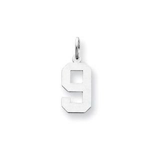 Sports Number Charm, White Gold: Clasp Style Charms: Jewelry