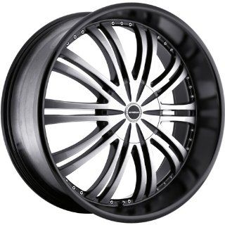 Strada Venti 24 Black Wheel / Rim 5x4.5 & 5x120 with a 40mm Offset and a 72.6 Hub Bore. Partnumber S10450140BM: Automotive