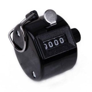 HDE 4 Digit Manual Number Hand Tally Counter Golf Clicker (Black) : Track And Field Lap Counters : Sports & Outdoors