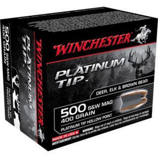 Winchester Platinum Tip Handgun Ammo .500 SW Mag 400 gr. PTHP 764176