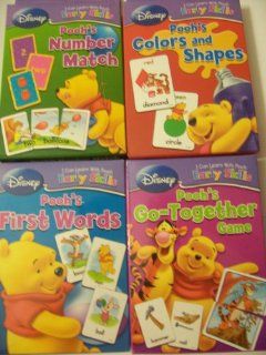 Disney I Can Learn with Pooh Early Skills Card Games ~ Complete Set (First Words, Number Match, Colors & Shapes, Go Together Game): Toys & Games