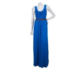 Kelly by Clinton Kelly Maxi Dress with Woven Belt Detail —