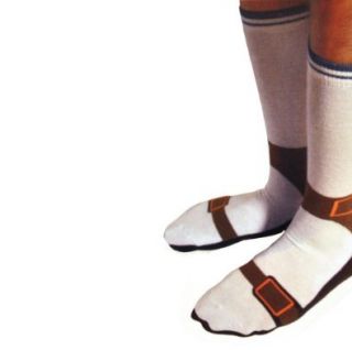 Sandalen Socken Rentner Sandaletten Fake Joke Socks Bekleidung