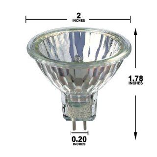 Ushio 1000428   50 Watt Halogen Light Bulb   MR16   Eurostar Reflekto   EXZ Narrow Flood   Glass Face   3.500 Life Hours   12 Volt   Incandescent Bulbs  