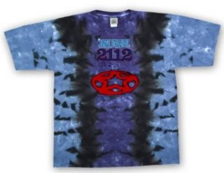 Rush Blue Tie Dye Pentagram T Shirt: Clothing