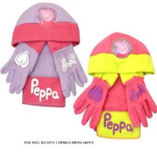 Peppa Pig Character Assorted Kids Hat Gloves and Scarf Winter Set: Clothing