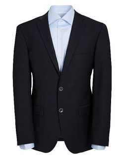 Baumler Plain slim fit single breasted suit jacket Black