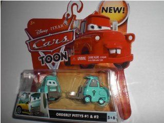 Disney Cars Toon Orderly Pittys #1 & #2 Die Cast Cars by Mattel: Toys & Games