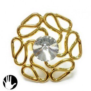 SG Paris Ring X12 Adj. Gold Crystal Dore Ring Ring Adjustable Strass Crystal/Metal Summer Women Organics Fashion Jewelry / Hair Accessories Z Others: Jewelry