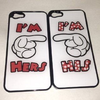 I'm His I'm Hers Mouse Glove iPhone 5/5s Set Black Case for Boyfriend Girlfriend BFF: Cell Phones & Accessories