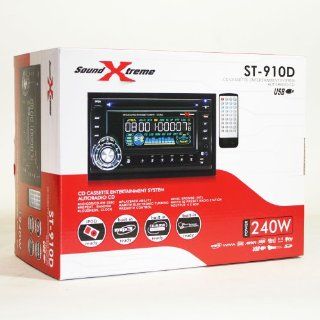 Sound Xtreme ST 910D CD SD Cassette iPod Ready MP3 WMA Stereo In Car Receiver Entertainment System : Vehicle Cd Player Receivers : Car Electronics