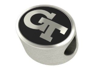 Georgia Tech Yellow Jackets Bead Fits Most Pandora Style Bracelets Including Pandora, Chamilia, Biagi, Zable, Troll and More. High Quality Bead in Stock for Immediate Shipping: Jewelry