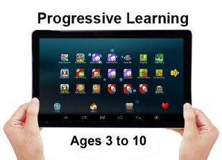 'KID GAMER'   ***NOW WITH MORE STORIES, GAMES AND A CARRYING CASE AND STAND !! *10" Touchscreen Educational Tablet for Pre Schoolers and Beyond   Ages 3 to 10 Years. *Pre Loaded with Hand Picked Educational Games and Books for Cognitive Develo