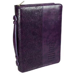 Purple "Faith" Bible / Book Cover   Hebrews 11:1 (Large): Christian Art Gifts: 6006937096783: Books