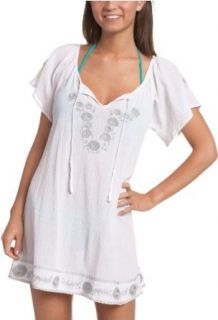 Raviya Inc Women's Embroidery Peasant Cover Up Tunic, White, Small at  Womens Clothing store: Fashion Swimwear Cover Ups