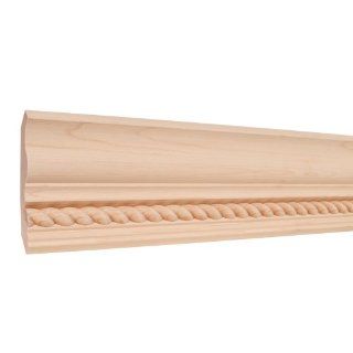 Home Dcor MC4HMP Crown Moulding With Rope   Hard Maple   Wood Moldings And Trims  