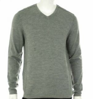 INC International Concepts Gray Merino Wool LS V Neck Sweater INC International Concepts Clothing