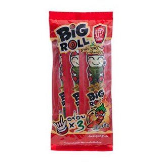 Tao Kae Noi : Big Roll Crispy Grilled Seaweed Japanese Style Spicy Flavor 20 g (3 Rolls) Best Seller of Thailand : Other Products : Everything Else