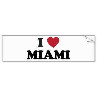 I Love Miami Florida Bumper Stickers