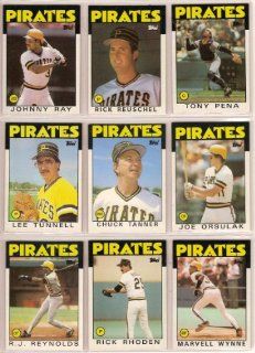 Pittsburgh Pirates 1986 Topps Baseball Team Set (AND RECEIVE A FREE DAVE PARKER 1982 TOPPS CARD) (Chuck Tanner) (Joe Orsulak) (Lee Tunnell) (Rick Rhoden) (Tony Pena) (Steve Kemp) (RJ Reynolds) (Marvell Wynne) (Jim Morrison) (Lee Mazzilli) (Sid Bream) (Rick