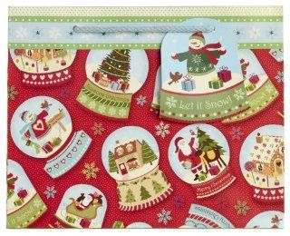 Jillson Roberts Recycled Christmas Medium Gift Bag, Snow Globe, 6 Count (XMT516) : Gift Wrap Bags : Office Products