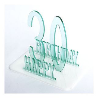 acrylic 'happy birthday' landmark by cardinall