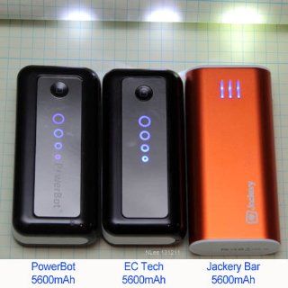 Jackery Bar Premium Fast Charging Aluminum Portable Charger 5600mAh External Battery Pack Power Bank for Apple iPhone 5S, 5C, 5, 4S, iPad, Air, Mini, Samsung Galaxy S4, S3, Note, Nexus, LG, HTC. Portable Battery Charger, External Charger, USB Battery Pack,