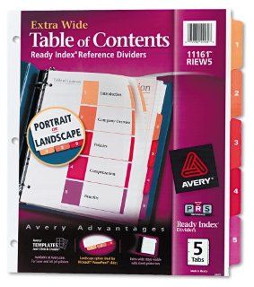 Table of Contents Index Divider : Binder Index Dividers : Electronics