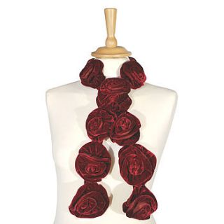 roses silk velvet scarf by bags not war