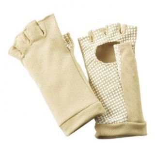 Coolibar UPF 50+ Fingerless Gloves   Sun Protective (Large / X Large   Natural): Cold Weather Fingerless Gloves: Clothing