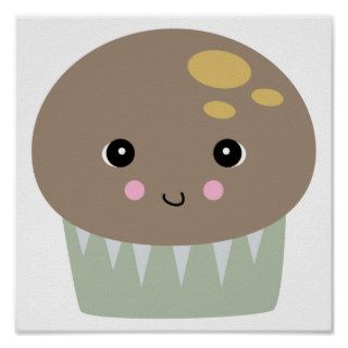 kawaii cute muffin posters