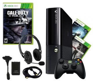 Xbox 360 250GB Bundle  Call of Duty:Ghost, Halo& Tomb Raider —