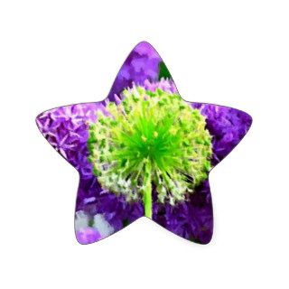 Dare to Be Different Lime Green Purple Flowers Sticker
