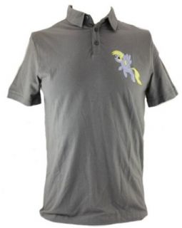 My Little Pony Friendship is Magic Mens Slim Fit Polo  Derpy Image on Gray Clothing