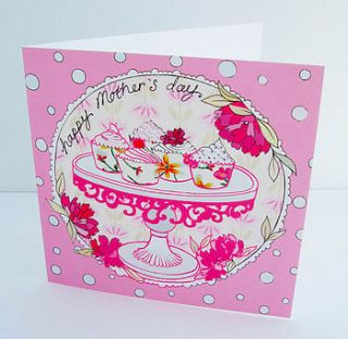 'cake stand' mother's day card by fay's studio