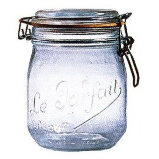 Le Parfait French Glass Canning Jar with 85mm Gasket and Lid   3/4 (.75) Liter: Kitchen & Dining