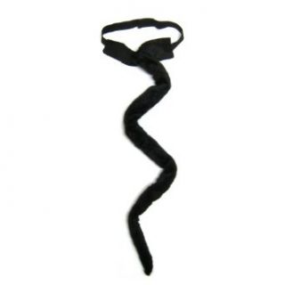SeasonsTrading Long Black Plush Cat Tail Costume Accessory ~ Halloween Party: Clothing
