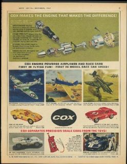 Cox makes engine that makes the difference ad 1965 Ford GT Corvette Chaparral +: Entertainment Collectibles