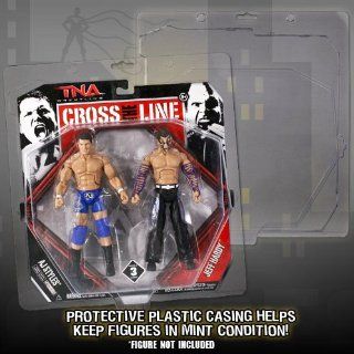 Set of 2 Protective Action Figure Cases for TNA Jakks Cross The Line Figures (Series 1 4): Toys & Games