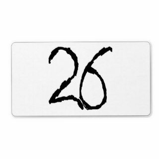 Number26 Custom Shipping Labels