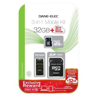 Dane Elec 32GB microSD 3 in 1 Kit   Black (DA 3I