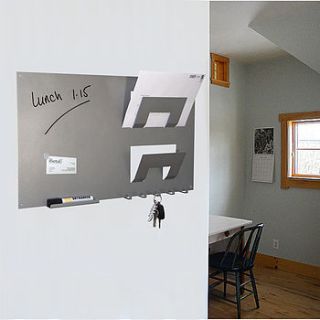 magnetic memo board letter rack and key hook by the metal house