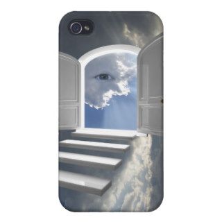 Door opened on a mystic eye iPhone 4/4S cover